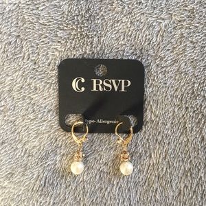 Pearl & Diamond ball earrings